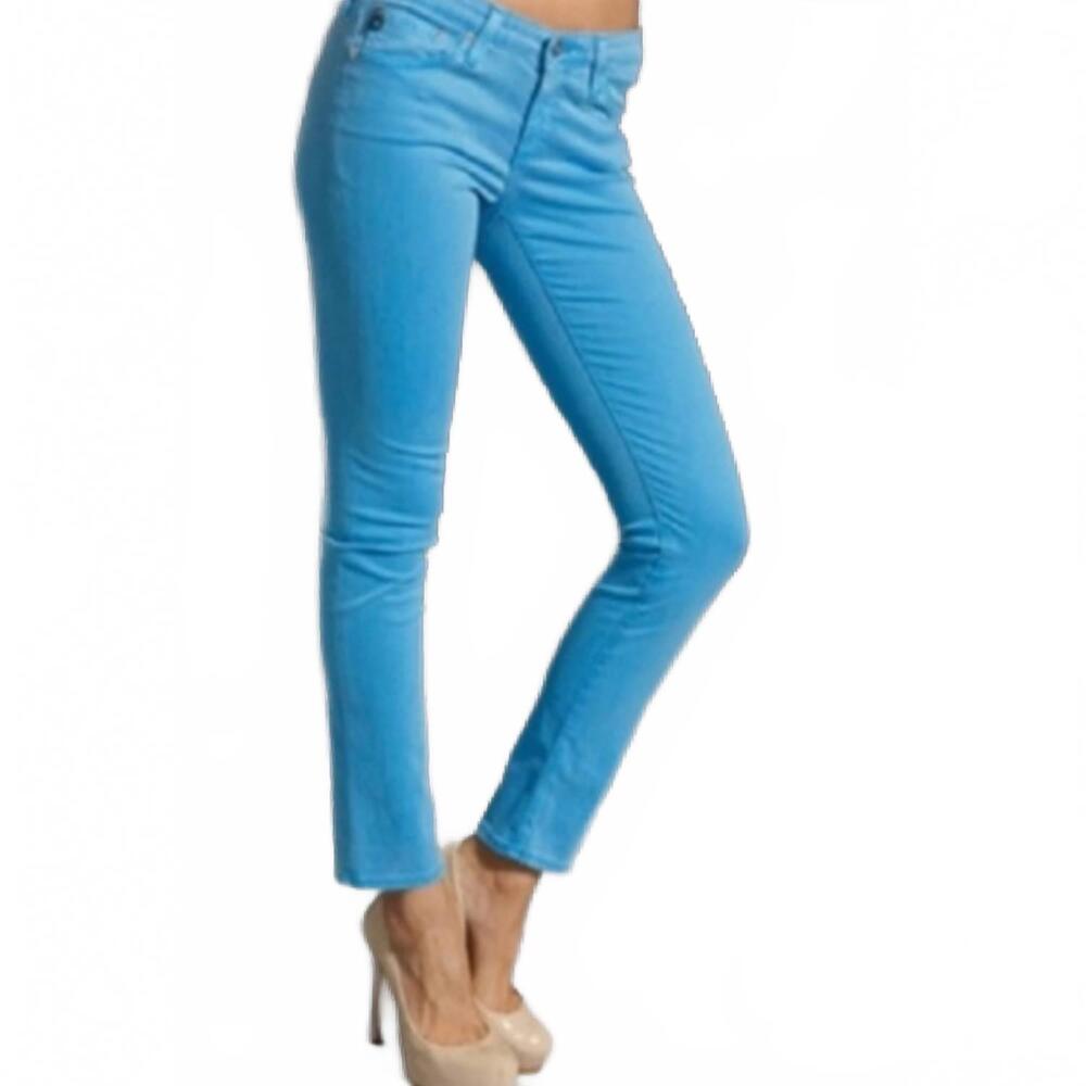NEW AG JEANS stilt cigarette leg jeans in sky blue